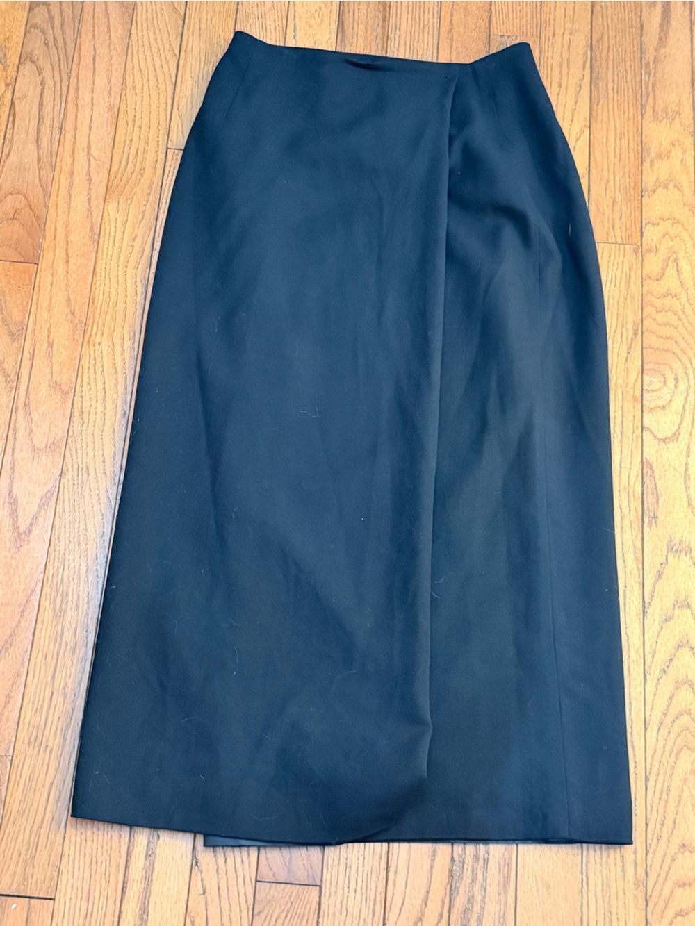 Vintage Eddie Bauer Black Midi wool wrap Skirt